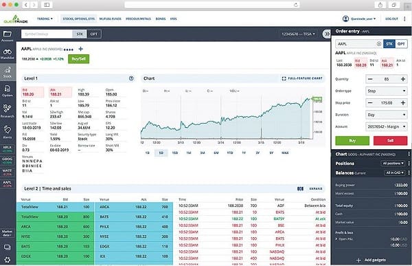 Questrade Trading app