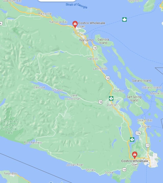 Costco locations on Vancouver Island