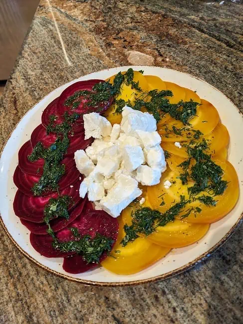 beets and goat cheese
