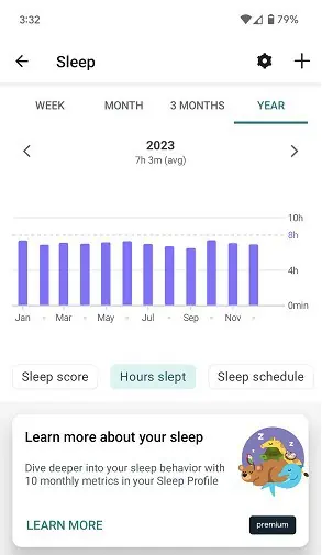 2023 sleep hours
