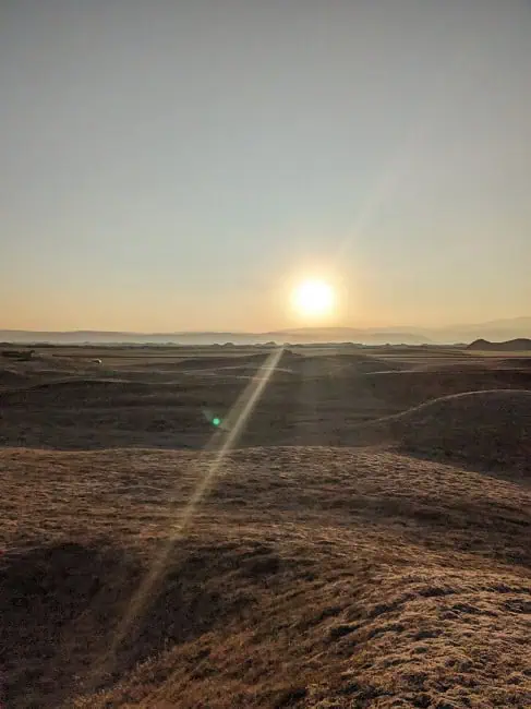 Iceland midnight sunset