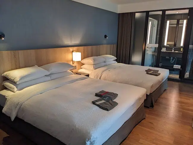 Our hotel room in Four Points Jiaoxi
