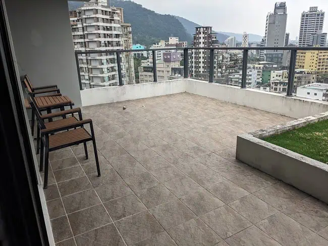 A large patio to lounge around
