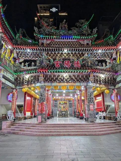 Very well-lit temple 
