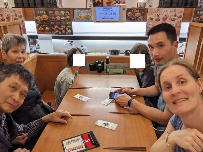 Both kids got to decide and pick what they wanted to eat from the conveyor belt
