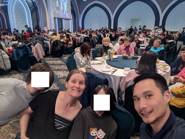 At the banquet hall
