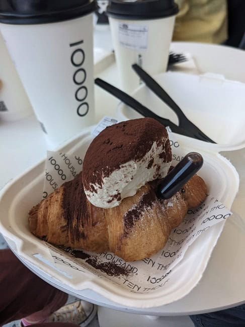 Coffee & fancy croissant