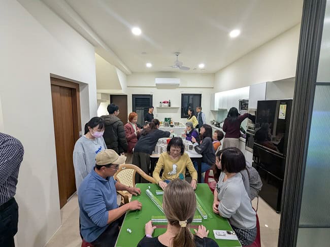Some trash talking was involved during mahjong games