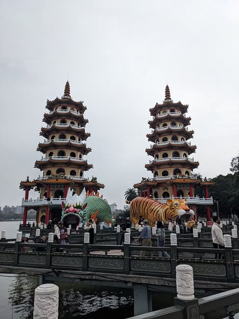 The Dragon and Tiger Pagodas. You are supposed to enter the dragon’s mouth and then exit from the tiger’s mouth to bring good luck. Unfortunately, the pagodas were closed due to renovation.
