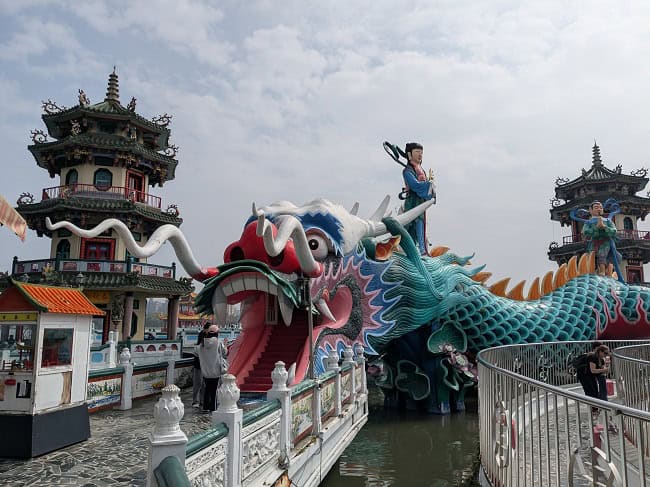 The Spring and Autumn Pavilions. You’d enter from the dragon’s mouth and come out from the tail end to bring good luck