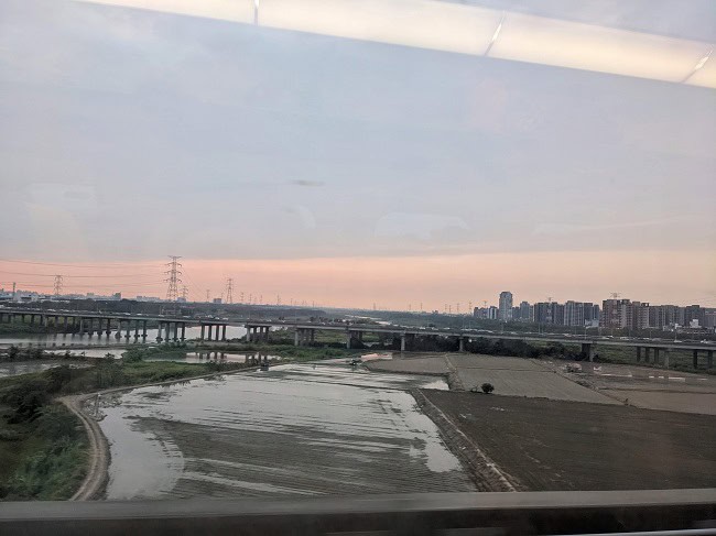 View while on the high-speed train
